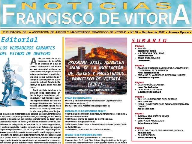 Revista AJFV Nº 59. Octubre de 2017
