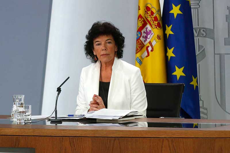María Isabel Celaá, ministra y portavoz del Gobierno.