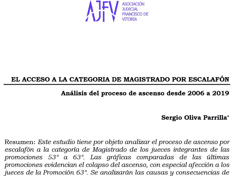 Estudio: Ascenso a magistrado por escalafón