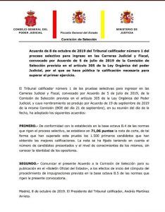 Nota de corte 2019