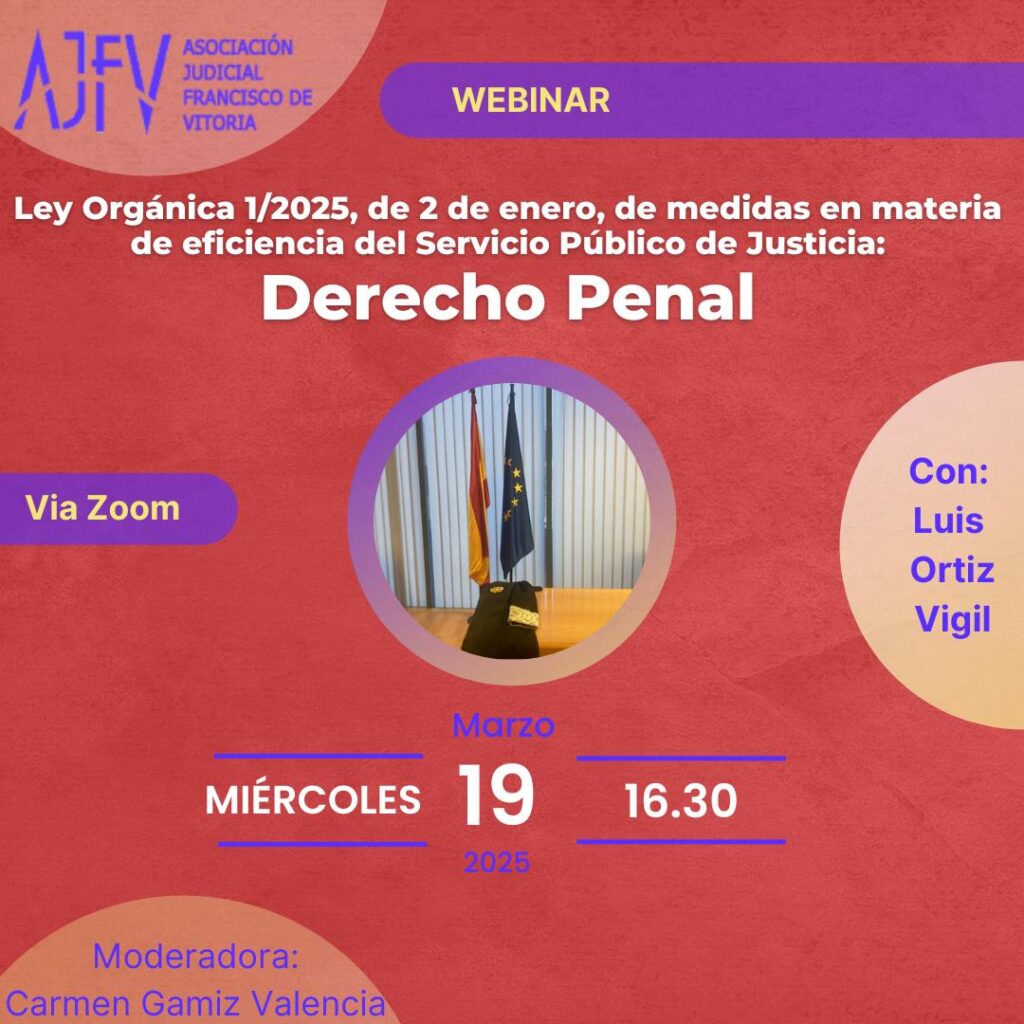 Webinar Ley de tribunales de instancia y jurisdicción penal